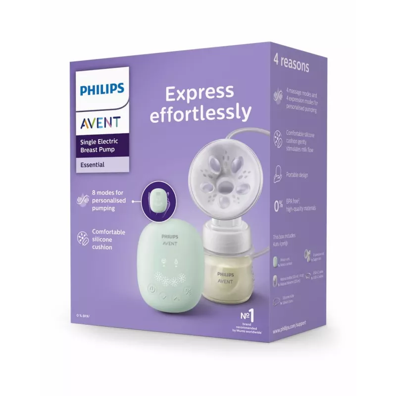 Philips Avent elektrische enkele melkafzuigpomp met 125ml fles