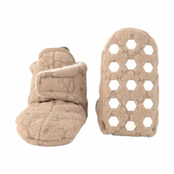 Lodger Slipper Folklore Fleece babyschoenen, beige, 12-18 maanden