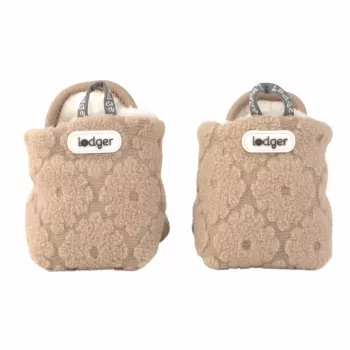 Lodger Slipper Folklore Fleece babyschoenen, beige, 12-18 maanden