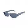 Arnette AN4357-124872 dames vierkante zonnebril, transparant grijs montuur, donkergrijze glazen, 53mm