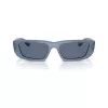 Arnette AN4357-124872 dames vierkante zonnebril, transparant grijs montuur, donkergrijze glazen, 53mm