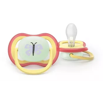 Philips AVENT Ultra Air Night speen 0-6 maanden, 2-pack, lichtgevend in het donker