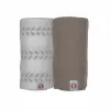 Lodger Swaddler Solid Matcha katoenen mousseline puckdoek, Birch/Buffalo, 110x110 cm, 2-pack
