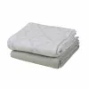 Lodger Swadler Solid Matcha katoenen puckdoek, Peppermint/Blue Fogg, 110x110 cm, 2-pack