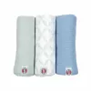 Lodger Swadler Solid Matcha katoenen puckdoek, peppermint, 70x70 cm, 3-pack