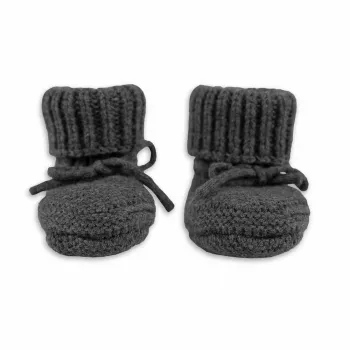 Lodger Slipper Merino Wool baby huisschoenen, Pigeon, 0-6 maanden