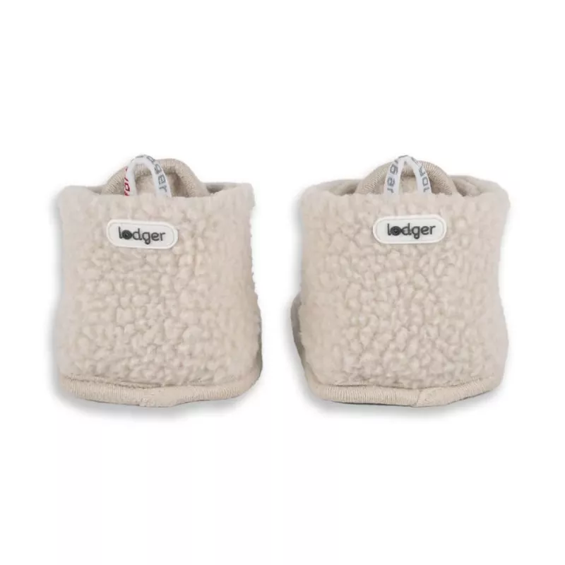 Lodger Slipper Teddy babypantoffels, Birch, 3-6 maanden