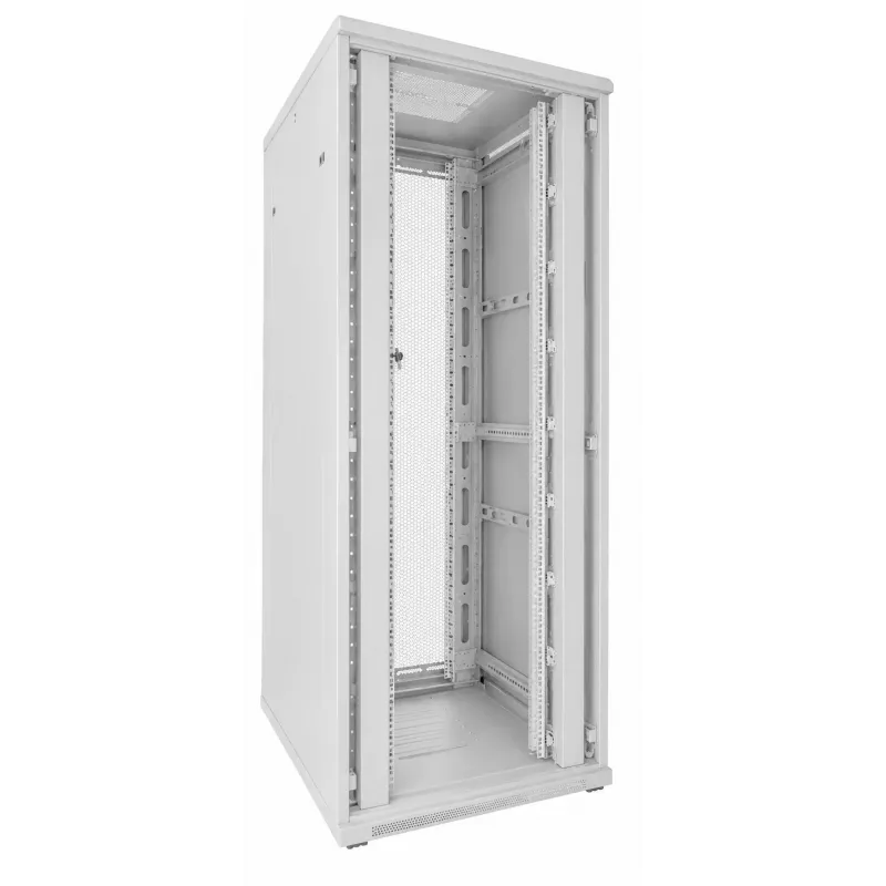 DSIT 42U 19 inch serverrack, geperforeerde dubbele deuren voor en achter, wit, 800x1000x2000mm (DS8042DD-W)