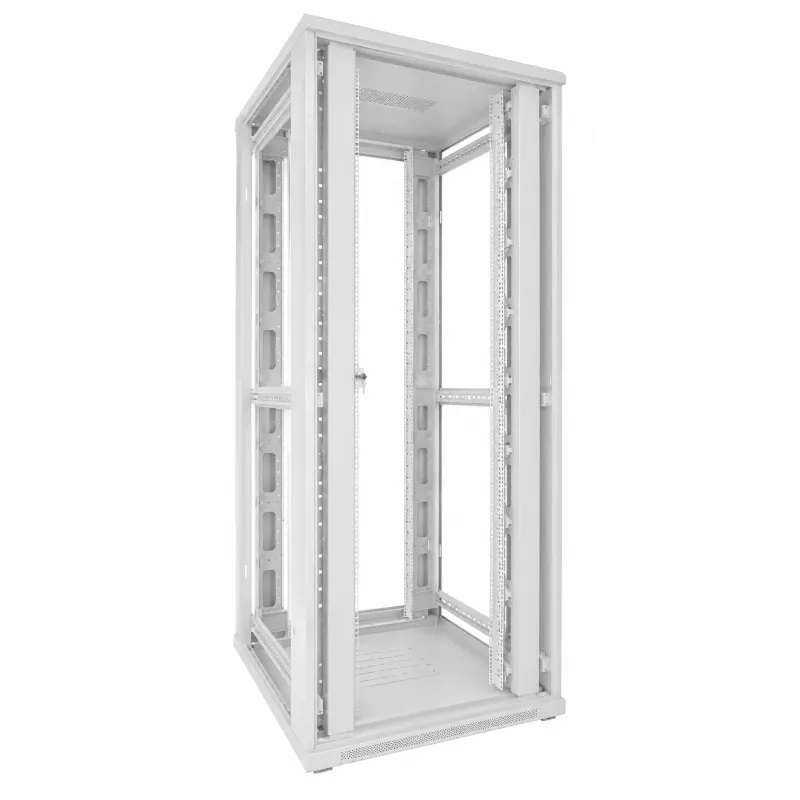 DSIT 42U 19 inch serverrack, geperforeerde dubbele deuren voor en achter, wit, 800x1000x2000mm (DS8042DD-W)