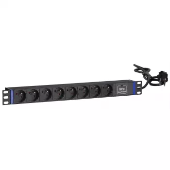 DSIT 19 inch 8-voudige overspanningsbeveiliging stekkerdoos met aardingscontact (DS-8PDU-SPD-PE)
