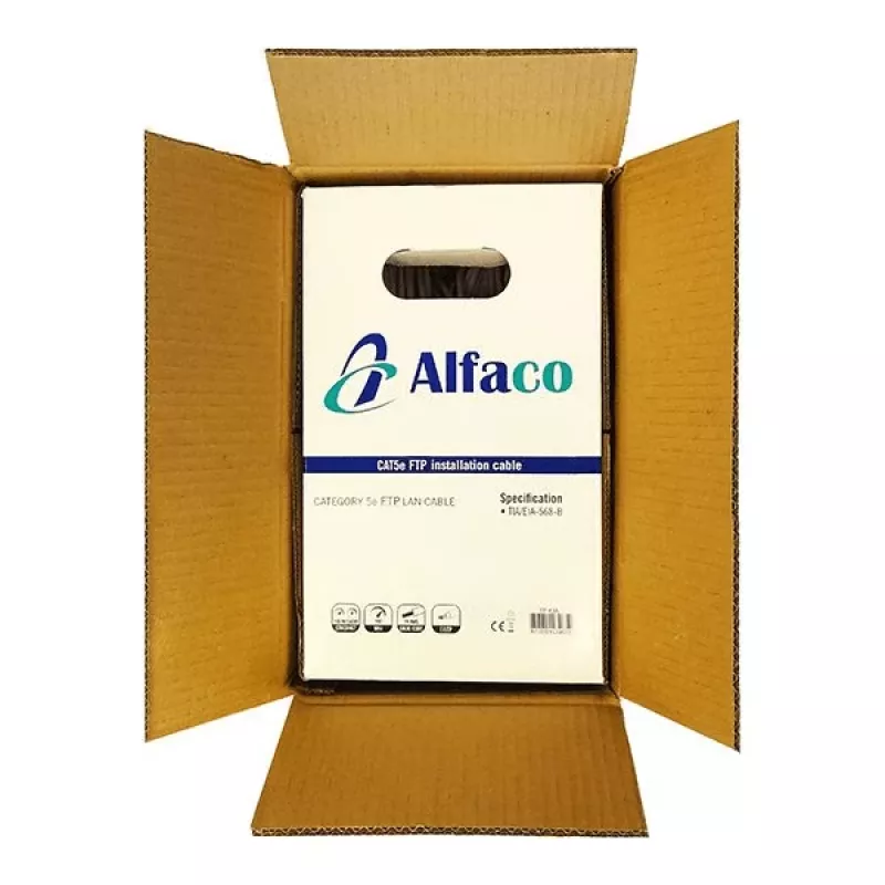 DSIT Alfaco Cat5e F/UTP solid core netwerkkabel 305m rol grijs LSZH Eca