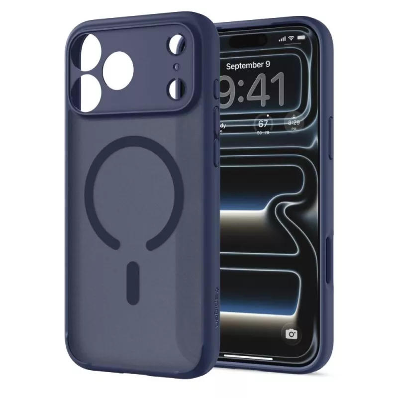 Spigen Ultra Hybrid MagSafe hoes voor iPhone 17 Pro / 18 Pro – Frost Deep Blue
