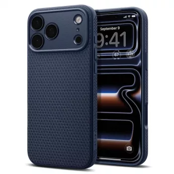 Spigen Liquid Air hoes voor iPhone 18 Pro / 17 Pro – Navy Blue