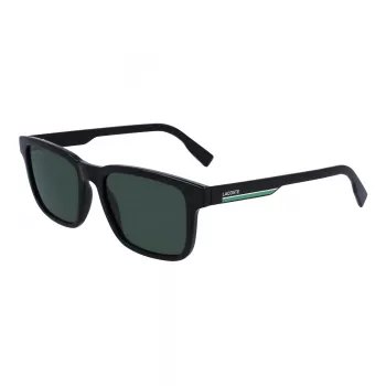Lacoste heren L997S-1 rechthoekige zonnebril, zwart/grijs, 54mm
