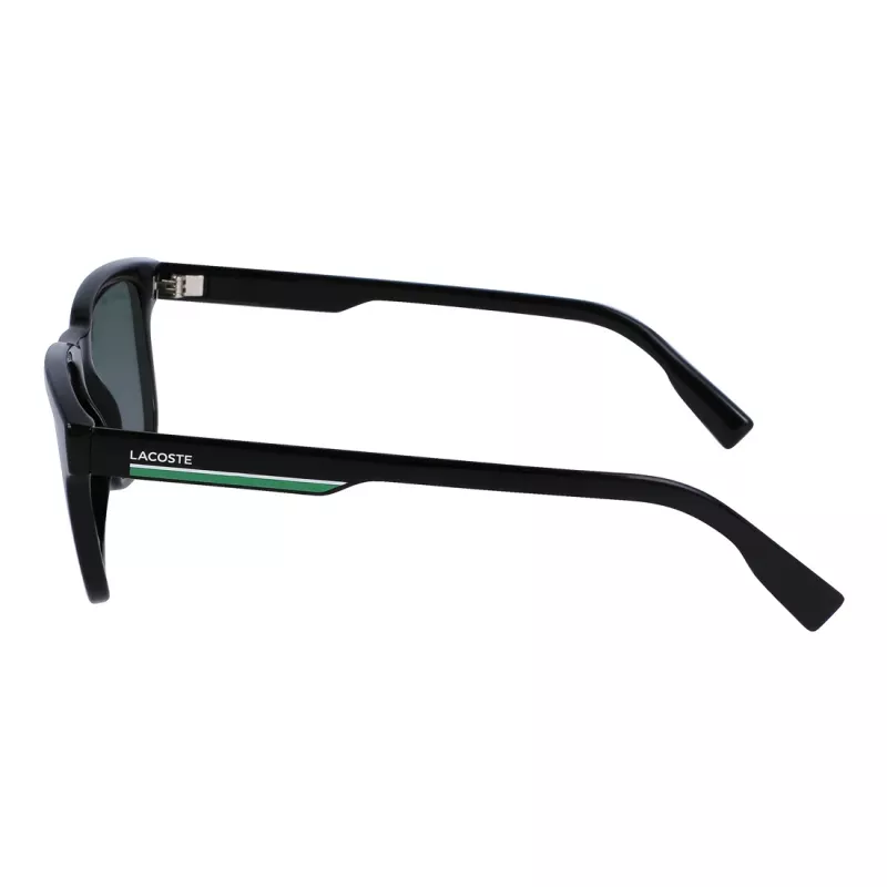 Lacoste heren L997S-1 rechthoekige zonnebril, zwart/grijs, 54mm