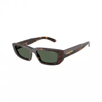 Arnette dames AN4357-122271 rechthoekige zonnebril, transparant grijs montuur, donkergrijze glazen, 53/17/145 mm