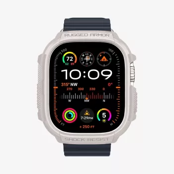 Spigen Rugged Armor hoes voor Apple Watch Ultra 1/2/3 (49mm) - Dune Beige