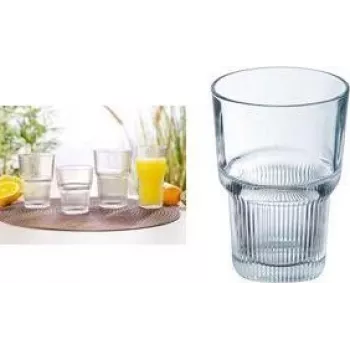 Esmeyer Arcoroc Starline drinkglas van gehard glas, 310 ml, 6-delige set, vaatwasmachinebestendig, stapelbaar 384-6733