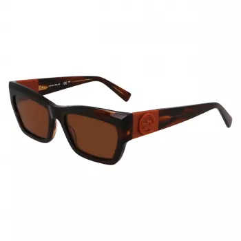 Longchamp LO763S-211 dames zonnebril, Havana montuur, bruine Gradient glazen, 53mm
