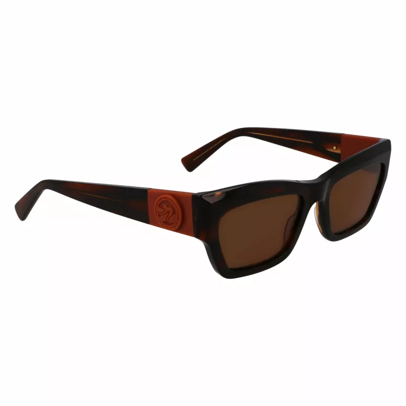 Longchamp LO763S-211 dames zonnebril, Havana montuur, bruine Gradient glazen, 53mm