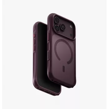 UNIQ Veren MagClick oplaadhoes voor iPhone 18 Pro / 17 Pro – bordeauxrood