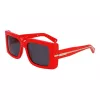Ferragamo SF2032S-600 dames cat-eye zonnebril, rood montuur, grijze Gradient glazen, 55/19/140 mm
