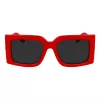 Ferragamo SF2032S-600 dames cat-eye zonnebril, rood montuur, grijze Gradient glazen, 55/19/140 mm
