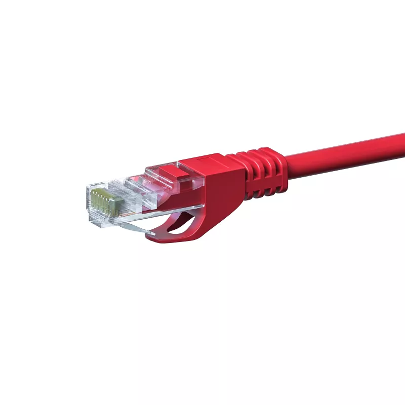 DSIT CAT 5e U/UTP netwerkkabel, 0,25 m, rood, CCA, RJ45 DC-C55-002