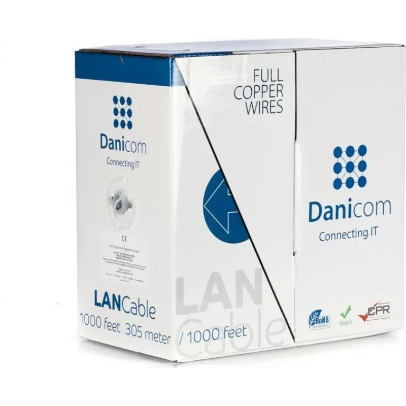 DSIT DANICOM CAT5E UTP 305m PVC (Fca) massief kabel DC-UTP5E-305-FCA