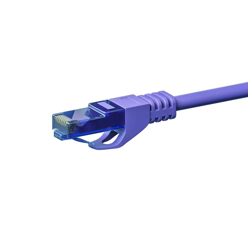 DSIT UTP CAT6a 0,25m paarse patchkabel - 100% koper (DC-U6A8-002)