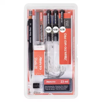 ARISTO mg1 pro Studio technisch tekenen vulpen-set zwart (AR64150)
