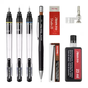 ARISTO mg1 pro Studio technisch tekenen vulpen-set zwart (AR64150)