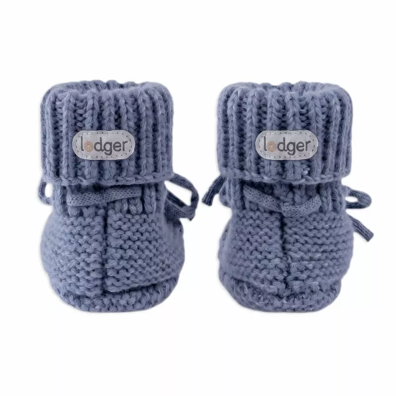 Lodger slipper Merino Wool baby huisschoenen, Storm, 0-6 maanden