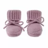 Lodger huisschoen Merino-wol baby booties, Mauve, 0-6 maanden