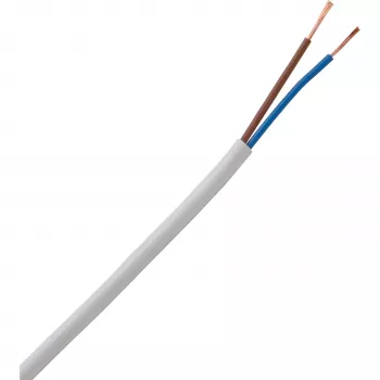 HEINRICH KOPP H03VV-F 2 x 0,75 mm² witte flexibele PVC-kabel 10 m 151510843