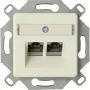 HEINRICH KOPP Cat.6a afgeschermde RJ45 netwerkdoos-inzet, aluminium, 1-poort, LSA 920100004