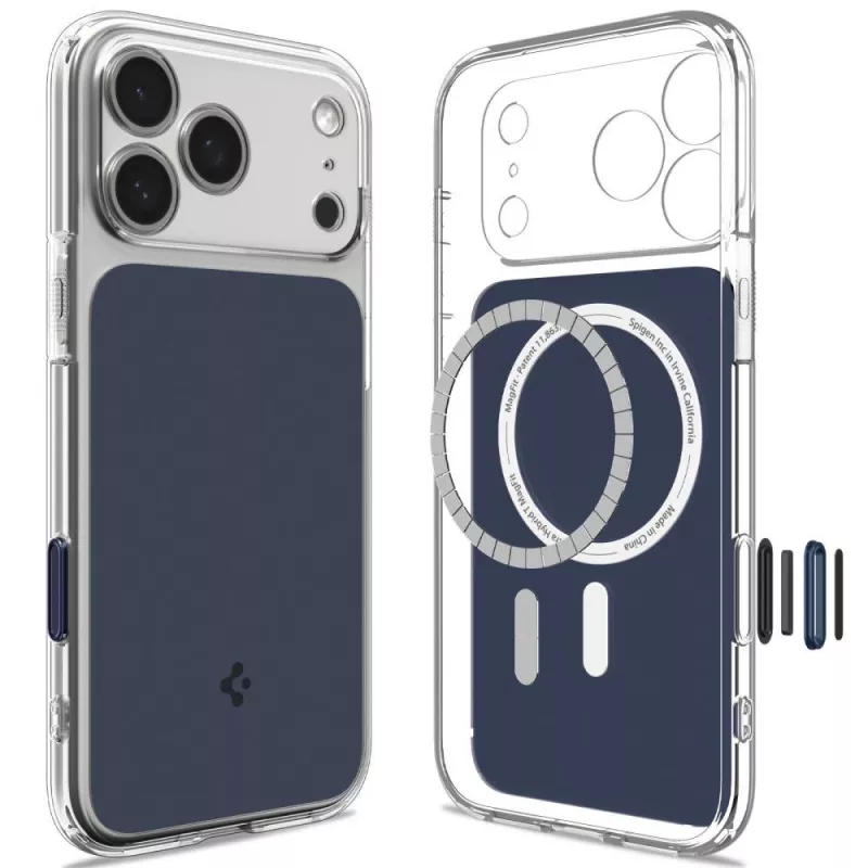 SPIGEN Ultra Hybrid T MagSafe iPhone 17 Pro Max / 18 Pro Max matzwart blauw