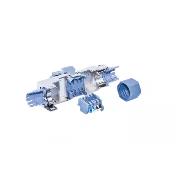 Wirewin WKS FK RJ45 KAT6A veldmonteerbare RJ45-stekker, Cat6A, afgeschermd, gereedschaploos, zinkdrukgieterij, goudcontacten, voor 22-24 AWG, 6-9mm kabel