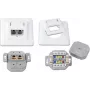 Wirewin DD-TRIO-K5E UP2 WS Cat5e afgeschermde inbouw datadoos, 2x RJ45, LSA, zuiverwit