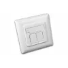 Wirewin DD-TRIO-K5E UP2 WS Cat5e afgeschermde inbouw datadoos, 2x RJ45, LSA, zuiverwit