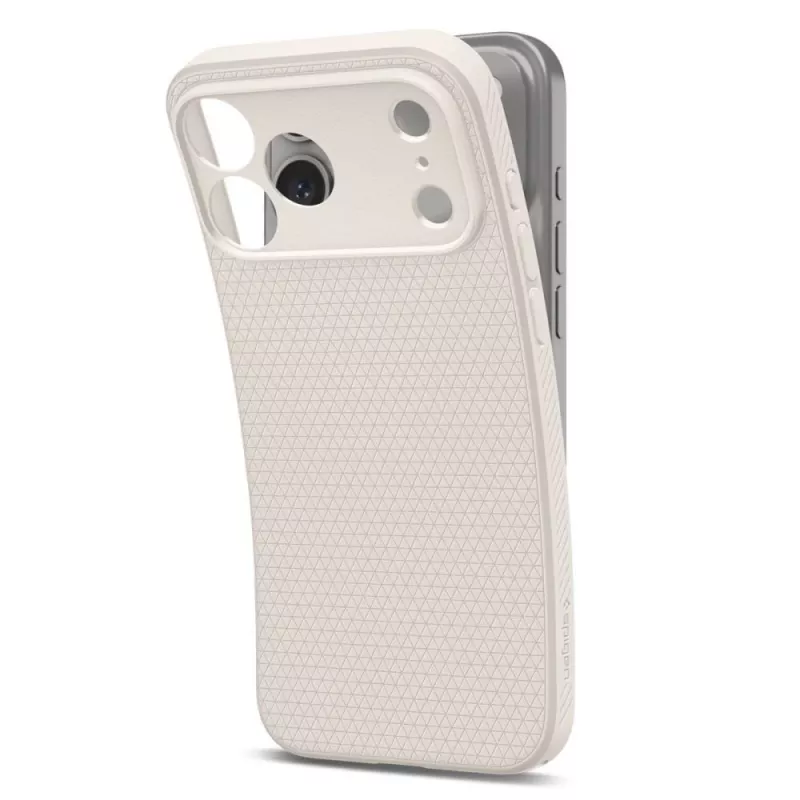 Spigen Liquid Air hoes voor iPhone 17 Pro / 18 Pro - Natural Titanium