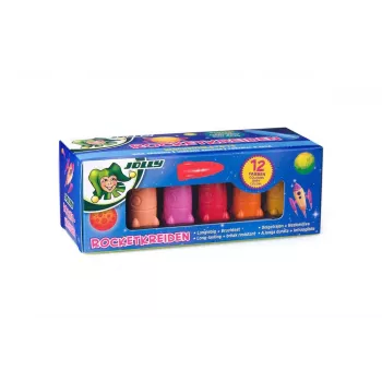 JOLLY Rocket waskrijtjes, diverse kleuren, 12 stuks (5956-0001)