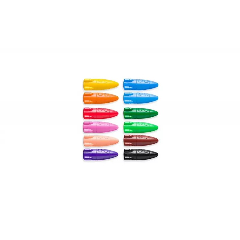 JOLLY Rocket waskrijtjes, diverse kleuren, 12 stuks (5956-0001)