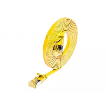 Wirewin SLIM PKW-STP-SLIM-K6A 0.1 GE Cat6a U/FTP patchkabel, 0,1 m, geel