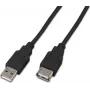 Wirewin USB A-A MF 0.15 SW USB 2.0 verlengkabel, 0,15 m, zwart