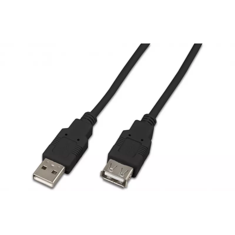 Wirewin USB A-A MF 0.15 SW USB 2.0 verlengkabel, 0,15 m, zwart