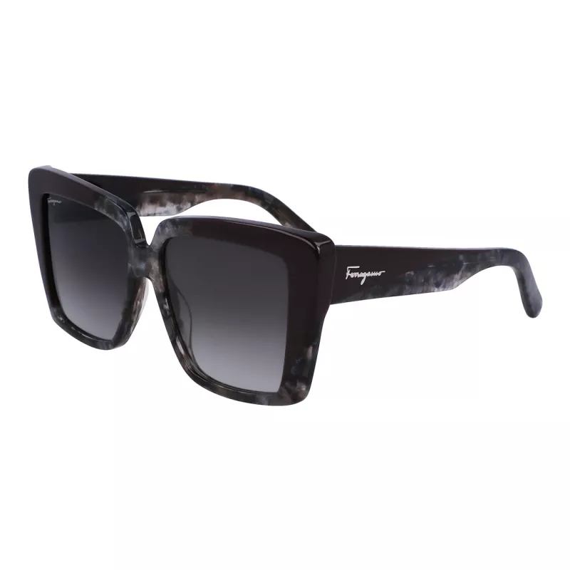 Ferragamo dames SF1060S-21 vlinder zonnebril, Havana/bruin gradient, 55mm