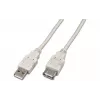 Wirewin USB A-A MF 0.5 GR USB 2.0 verlengkabel, 0,5 m, grijs