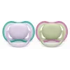Philips Avent Ultra Air fopspeen 0-6 maanden, 2-pack, meisje roze/paars, SCF085/24