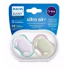 Philips Avent Ultra Air fopspeen 0-6 maanden, 2-pack, meisje roze/paars, SCF085/24